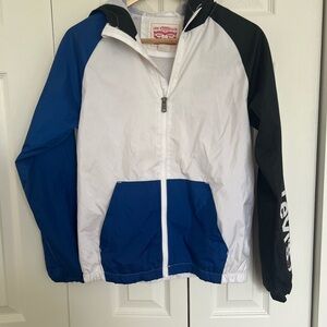 Levi's Kids Tri-Tone Raincoat - Blue, White, Black size kids large
